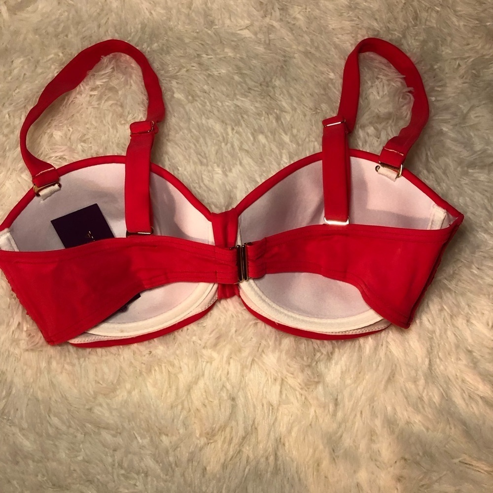 🍊VENUS Bright Orange Underwire Swim Top size 32D🍊 - Picture 9 of 11